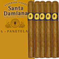 5 Santa Damiana Classic Panetelas. Handgerollte Importcigarre aus der Dominikanischen Republik. Im Karton