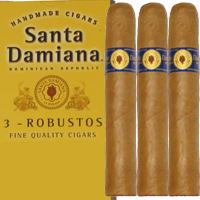 3 Santa Damiana Classic Robustos. Handgerollte Importcigarre aus der Dominikanischen Republik. Im Karton