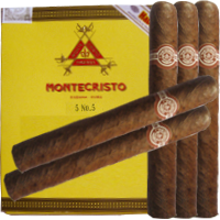5 Montecristo N° 5 aus Cuba. Originalpackung
