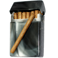 Etui gefüllt mit 20 Cigarillos ohne Filter